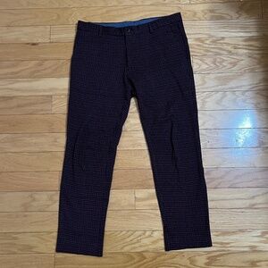 Scotch & Soda Men's Print Red/Black/Blue Mott Dress Pants